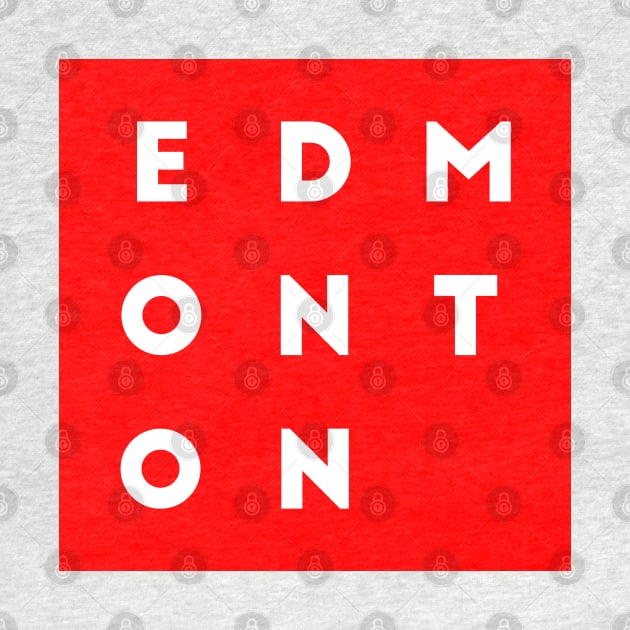 Edmonton | Red square, white letters | Canada by Classical
